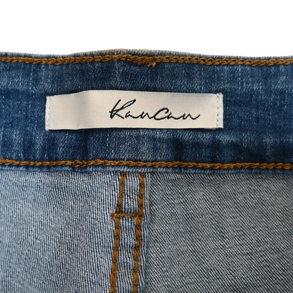 KanCan Womens 5/26 Cuffed Distressed Denim Jean Shorts - Picture 8 of 10